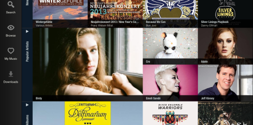 Napster har apps klare til både Android og iOS. Her er et skjermbilde fra iPad-versjonen.
