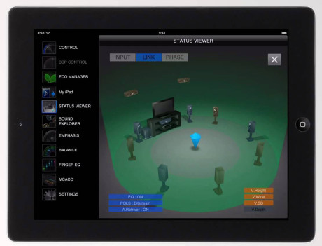 iControlAV2013 lar deg styre receiveren fra smartmobil eller nettbrett. iPad-versjonen er mest oversiktlig. 