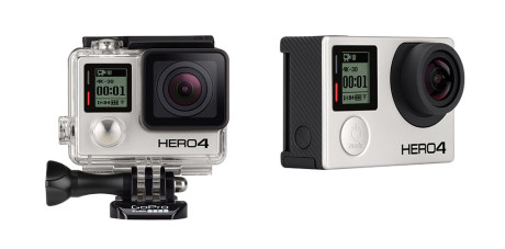 Snart kan vi få GoPro-droner med innebygd kamera. Her Hero 4 Black Edition.