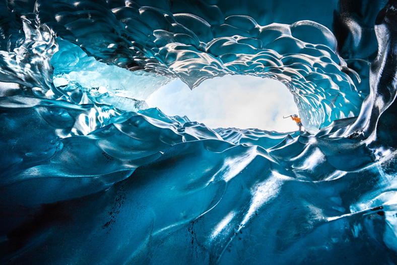 Photographer Mikael Buck explored the frozen world of Vatnajˆkull glacier in Iceland using Sonyís world first back-illuminated full-frame sensor