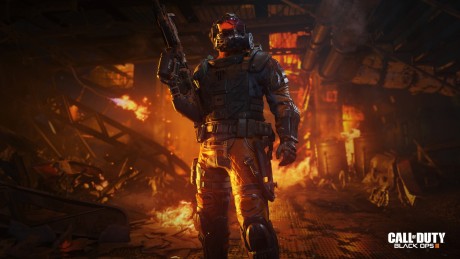 Flammekasteren brukes i Call of Dutu: Black Ops 3 av karakteren "Firebreak". Foto: Treyarch