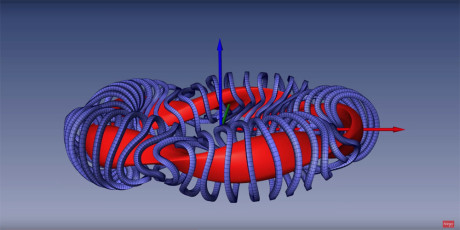 Magneter slynger seg rundt i et spesielt mønster - som en skulptur. Illustrasjon: Skjermdump fra Science Magazines video