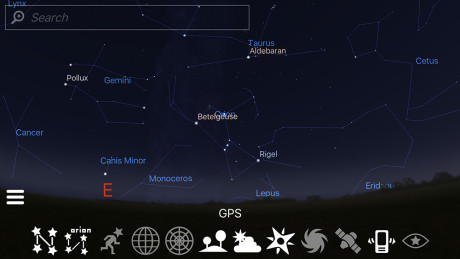 Du kan også få frem stjernebildene. (Foto: Stellarium)