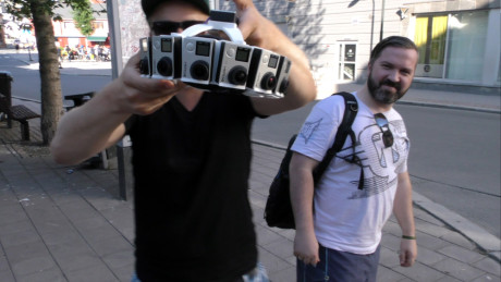 Vi fikk låne ADAPA Trinos 360-graders kamerarigg til å filme rockekonsert med Rammsund. Foto: Geir Gråbein Nordby