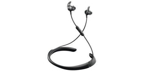 QuietControl 30 er trådløse, støyreduserende ørepropper, hvor elektronikken ligger i en ergonomisk nakkebøyle. Foto: Bose