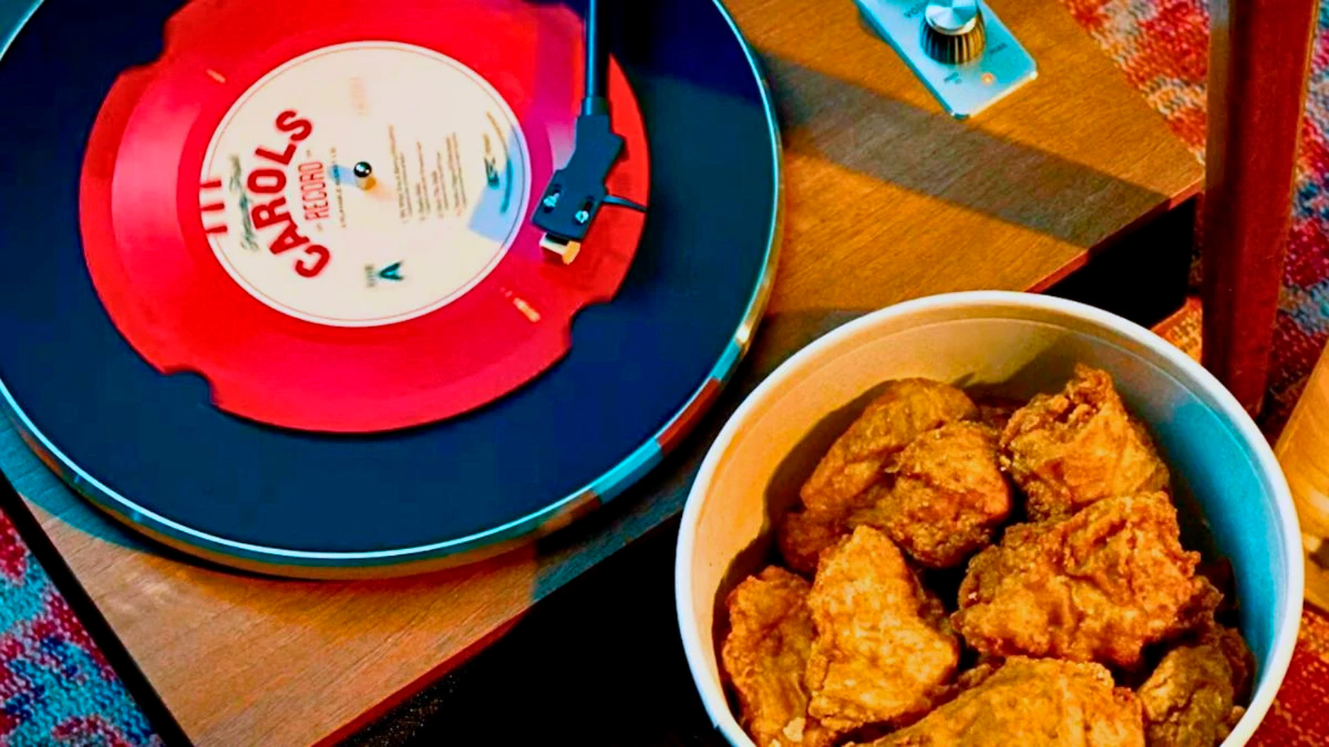 KFC lager kyllinglokk som vinylplate