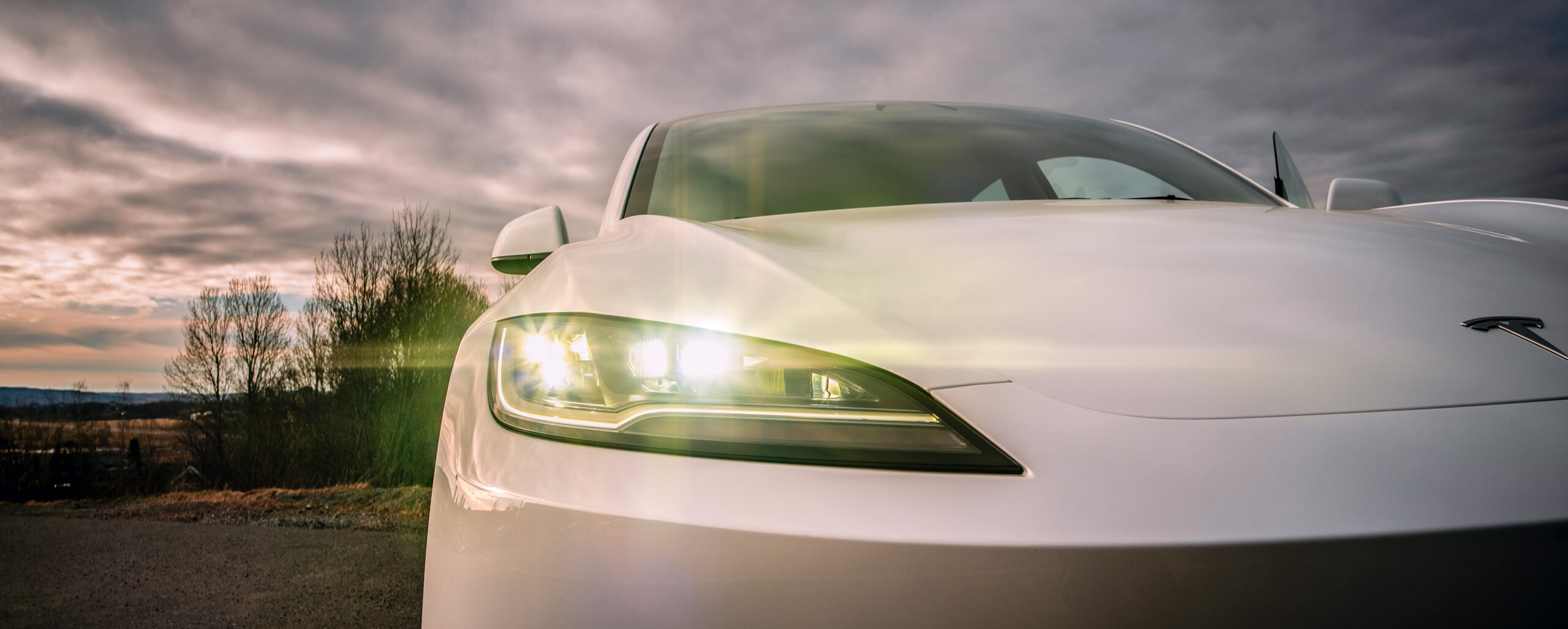 Tesla Model 3 RWD headlight anamorph (downscaled)